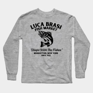 Lucas Brasi Sleeps With The Fishes Vintage Look Design Fanart Long Sleeve T-Shirt